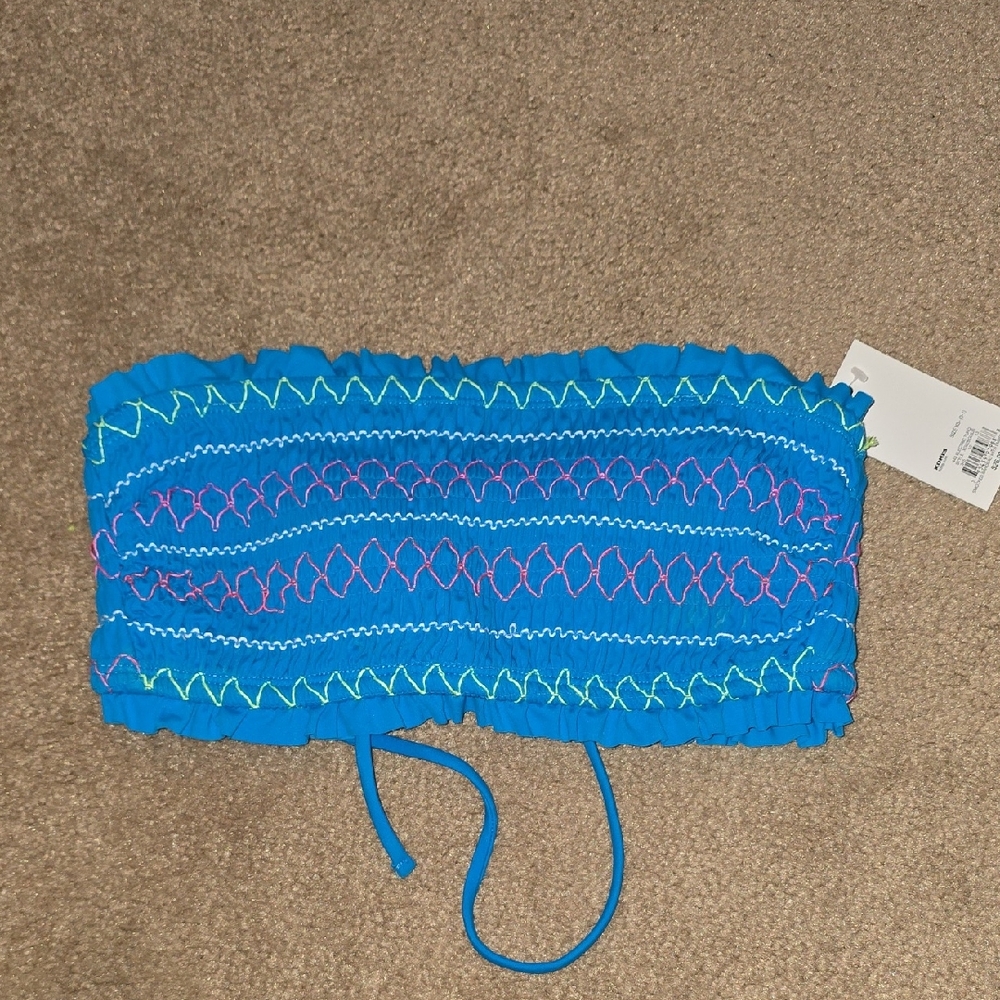 SO Blue Bandeau Bikini Top